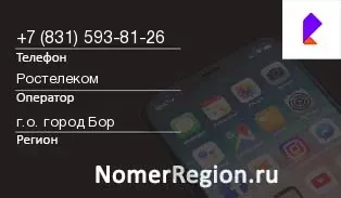 Кто звонил с 8315938126 - регион и оператор